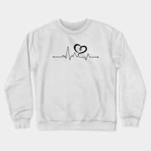 Heart Line Or Heart Beats Crewneck Sweatshirt